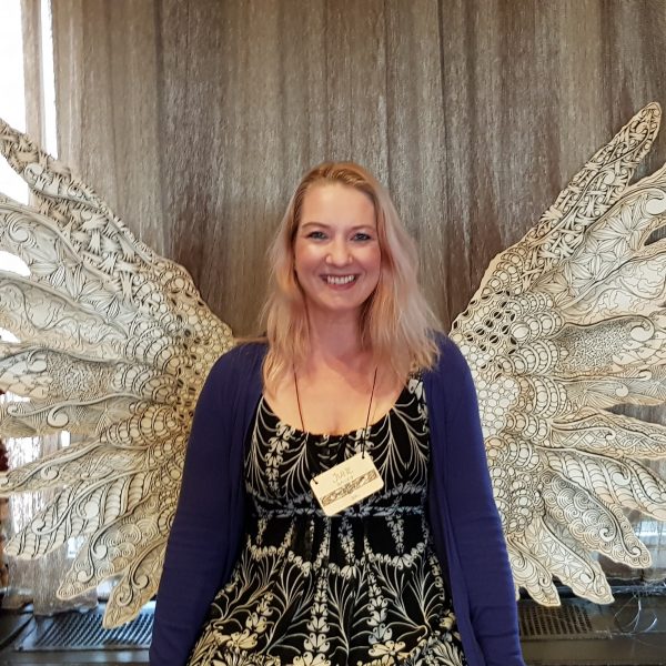 Me at Seminar with Tangled Angel Wings